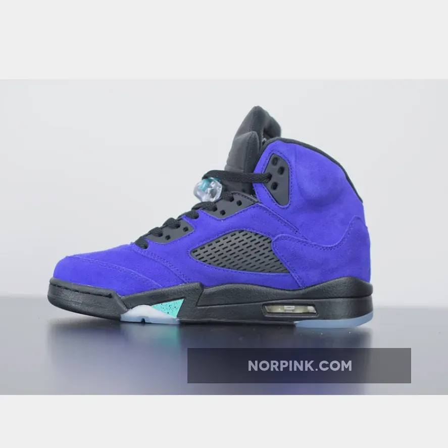 Air Jordan 5 Retro 'Alternate Grape' AJ5 Ice/Black/Clear/New Emerald Air Jordan 5 Retro 'Alternate Grape' AJ5 Ice/Black/Clear/New Emerald