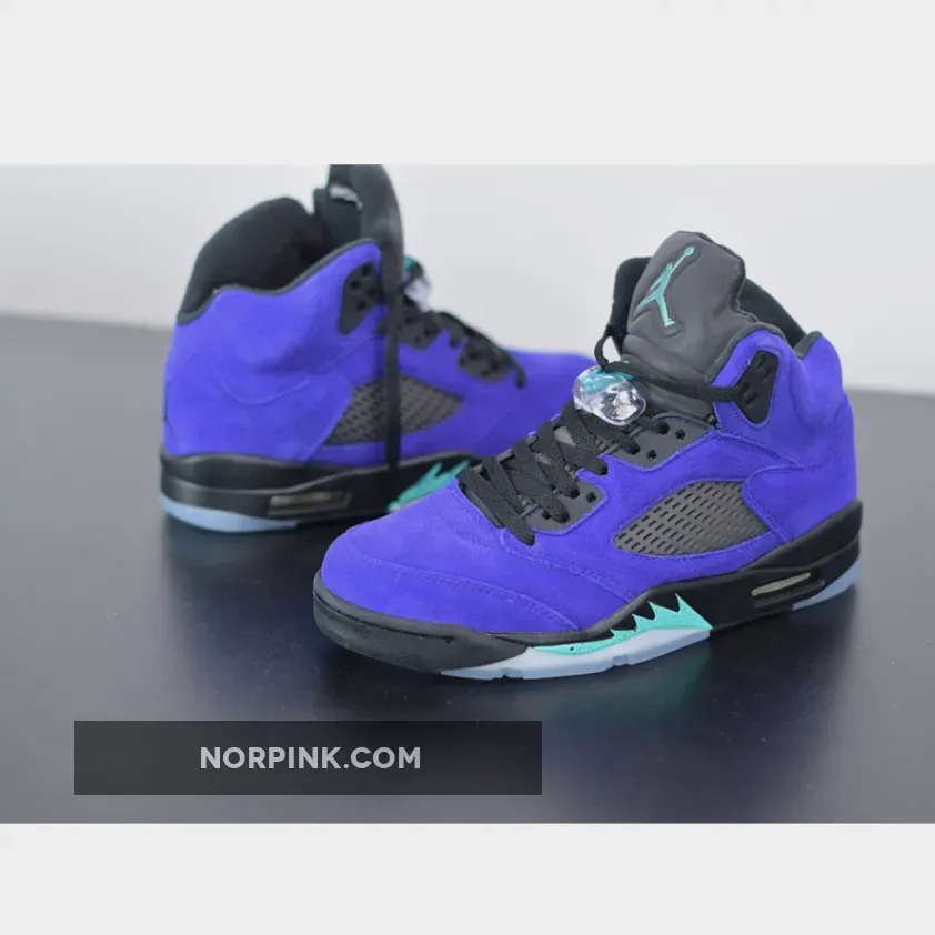 Air Jordan 5 Retro 'Alternate Grape' AJ5 Ice/Black/Clear/New Emerald Air Jordan 5 Retro 'Alternate Grape' AJ5 Ice/Black/Clear/New Emerald