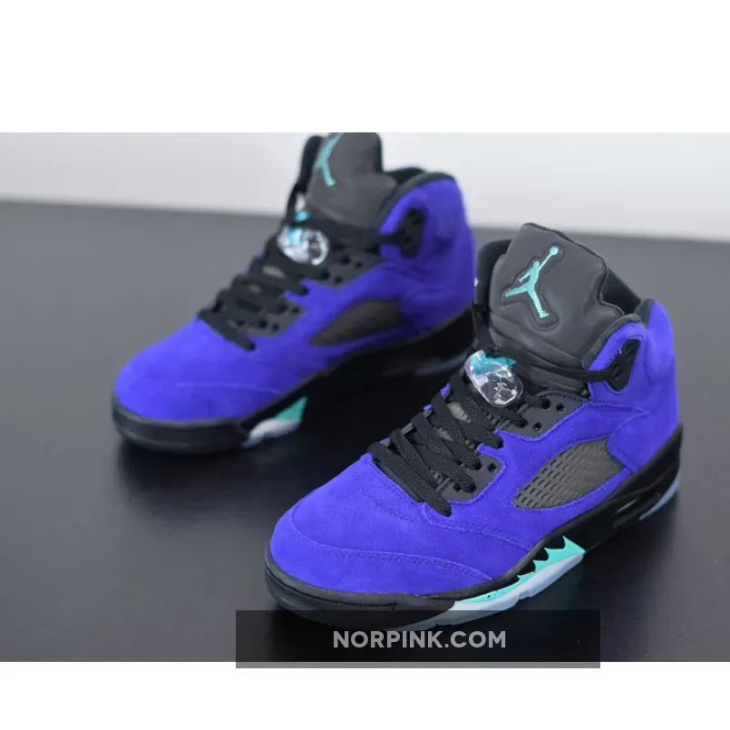 Air Jordan 5 Retro 'Alternate Grape' AJ5 Ice/Black/Clear/New Emerald Air Jordan 5 Retro 'Alternate Grape' AJ5 Ice/Black/Clear/New Emerald