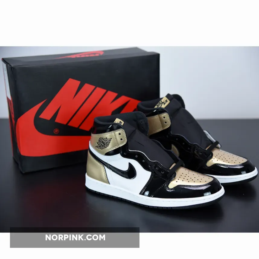 Air Jordan Retro 1 High OG NRG "Gold Toe" Black-Metallic Gold-White