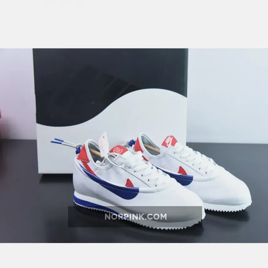 Clot x Nike Cortez White/Game Royal-University Red