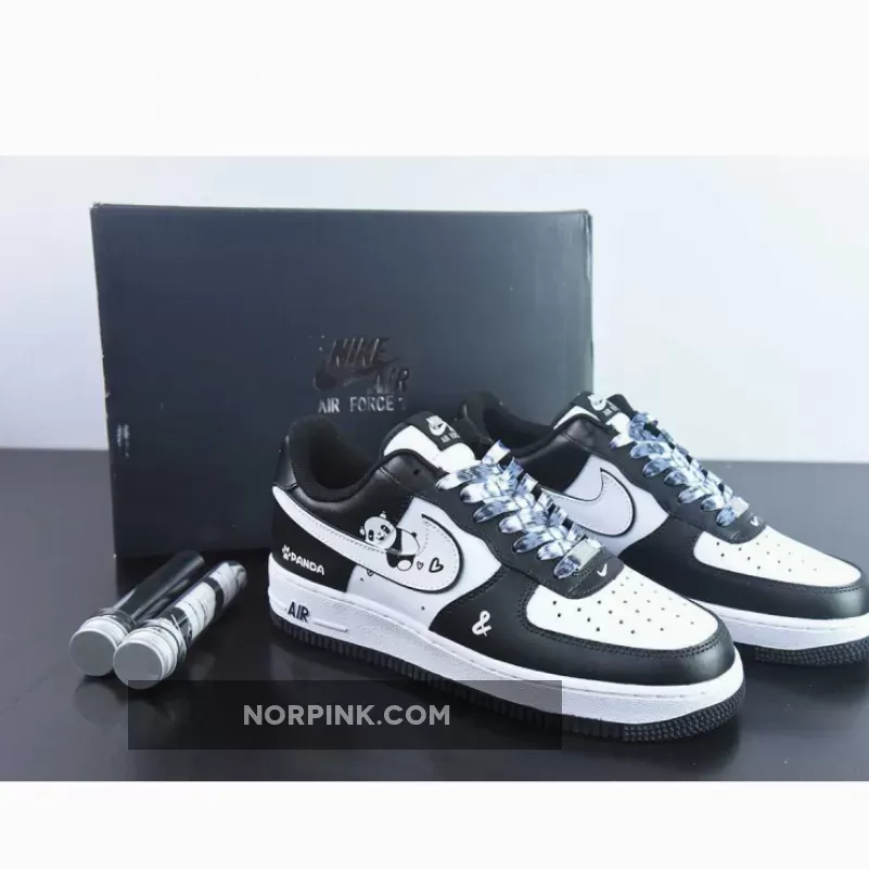 Custom BY You Nike Air Force 1 Low Panda Black White