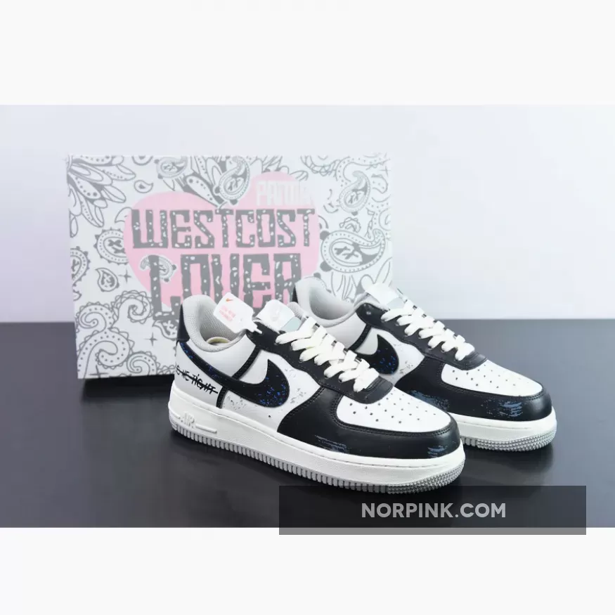 Custom Nike Air Force 1 Low Black White