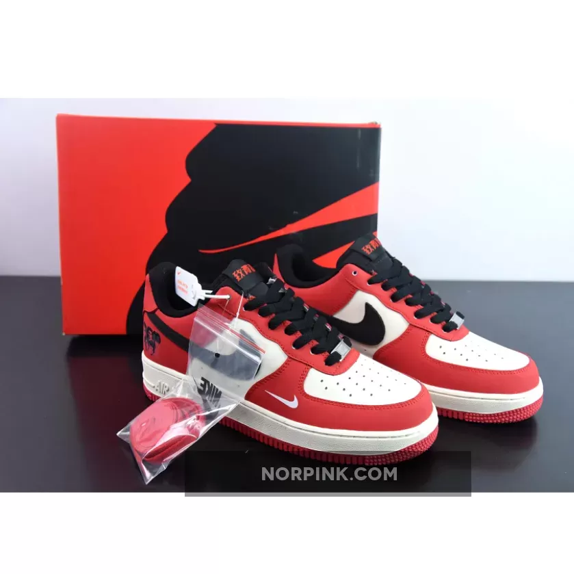 Custom Nike Air Force 1 Low "Chicago" Red White Black