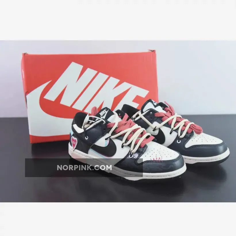 Custom Nike Dunk Low ‘Love’ Black White