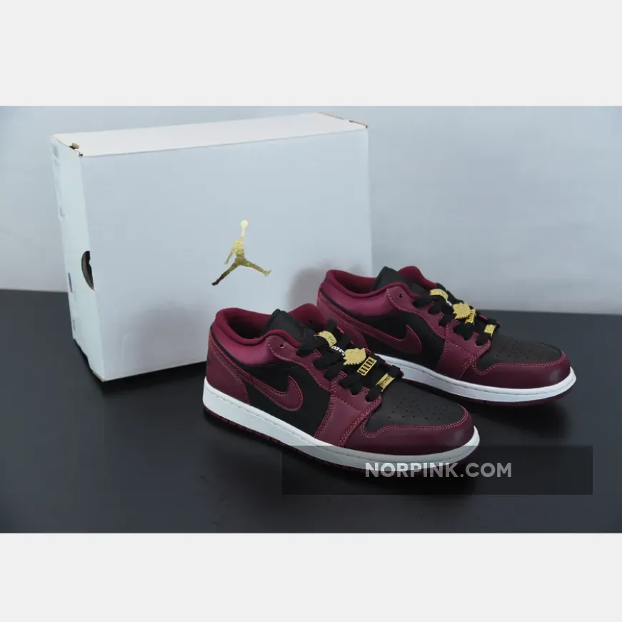 Jordan 1 Low Maroon Black