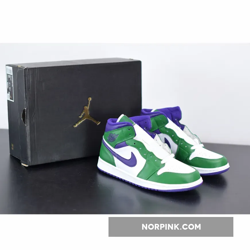Jordan 1 Mid Hulk Green Purple