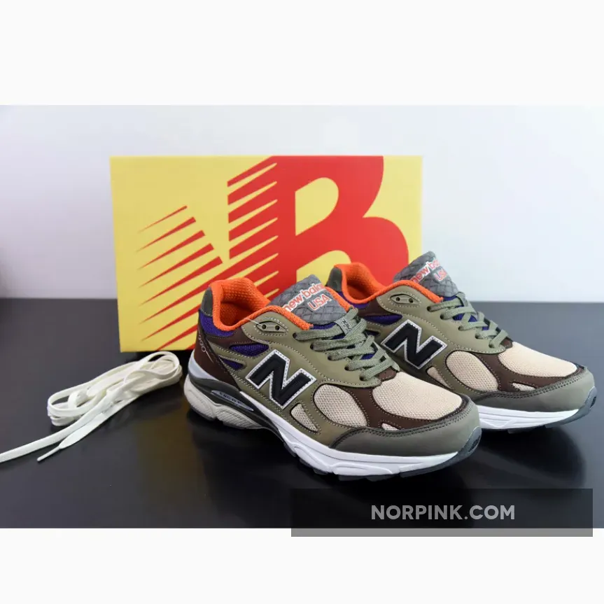 New Balance 990v3 MiUSA Teddy Santis Khaki Orange