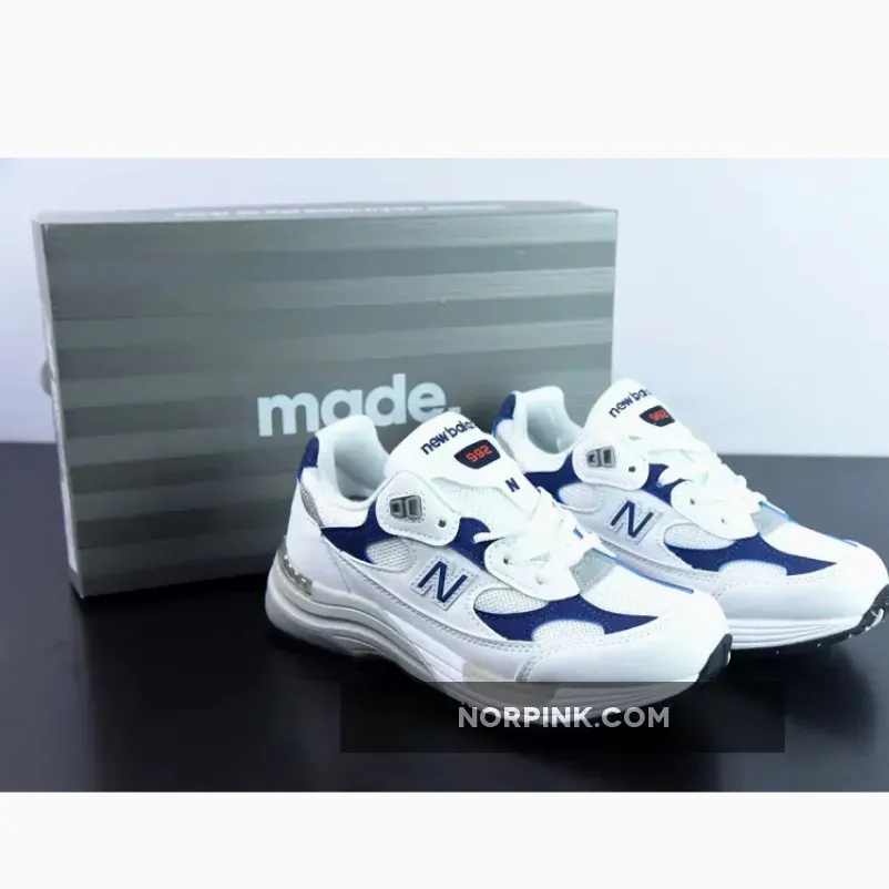 New Balance 992 White Navy