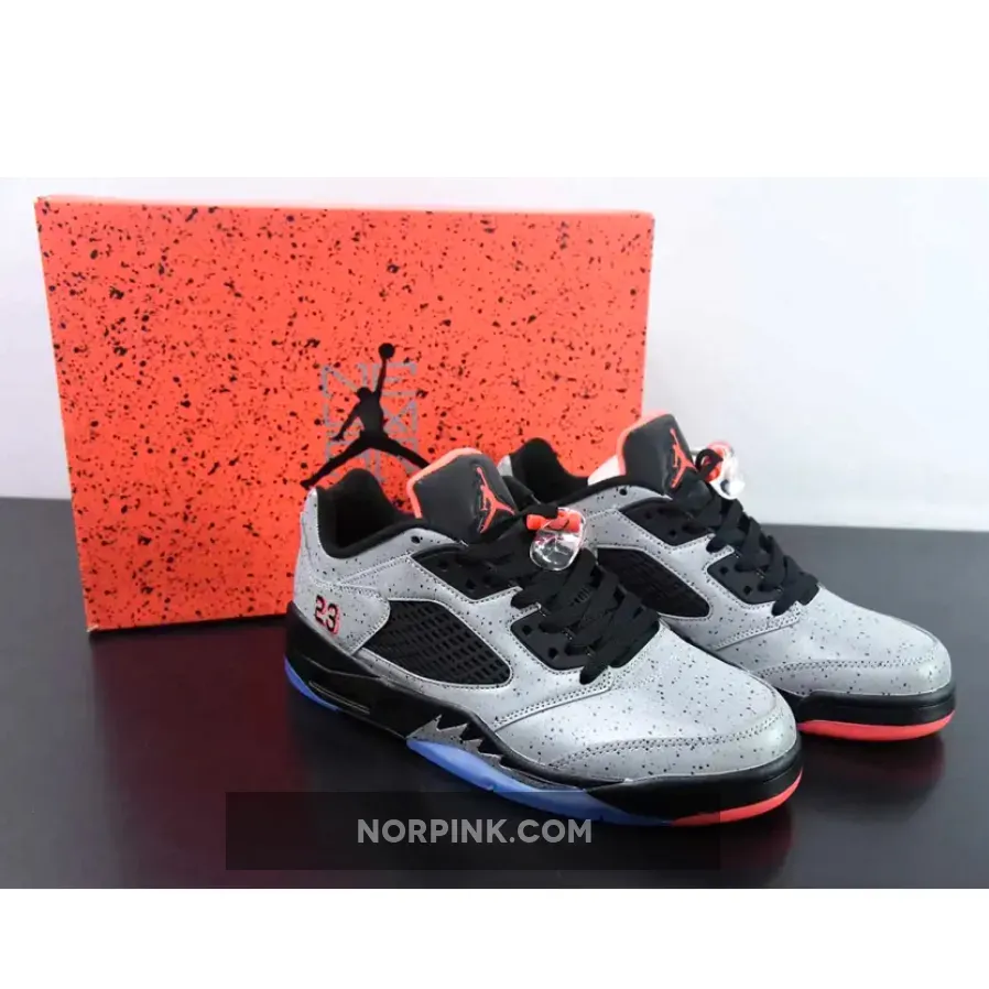 Neymar x Air Jordn 5 Retro Low Reflective Silver/Infrared 23-Black