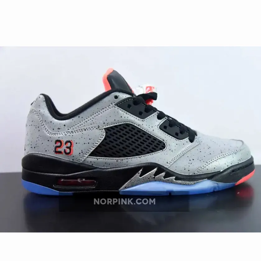 Neymar x Air Jordn 5 Retro Low Reflective Silver/Infrared 23-Black Neymar x Air Jordn 5 Retro Low Reflective Silver/Infrared 23-Black