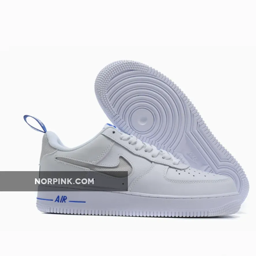 Nike Air Force 1 Low Cut Out Swoosh White For Womens