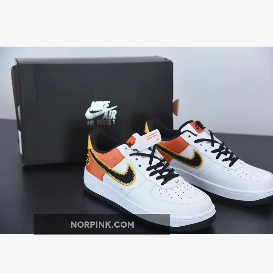 Nike Air Force 1 Low "Rayguns" White/Black/Orange Flash/Amarillo