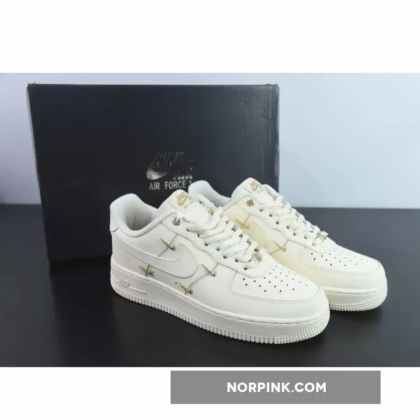 Nike Air Force 1 Low Sail Metallic Gold Swooshes