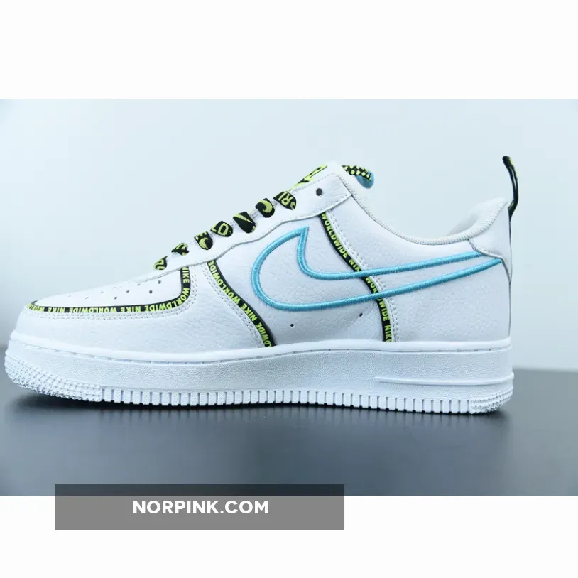 Nike Air Force 1 Low ‘Worldwide’ White Blue Fury Volt Nike Air Force 1 Low ‘Worldwide’ White Blue Fury Volt