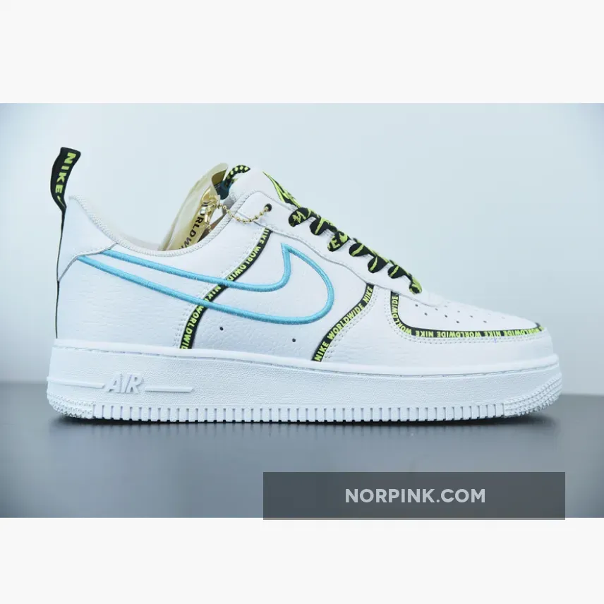Nike Air Force 1 Low ‘Worldwide’ White Blue Fury Volt Nike Air Force 1 Low ‘Worldwide’ White Blue Fury Volt