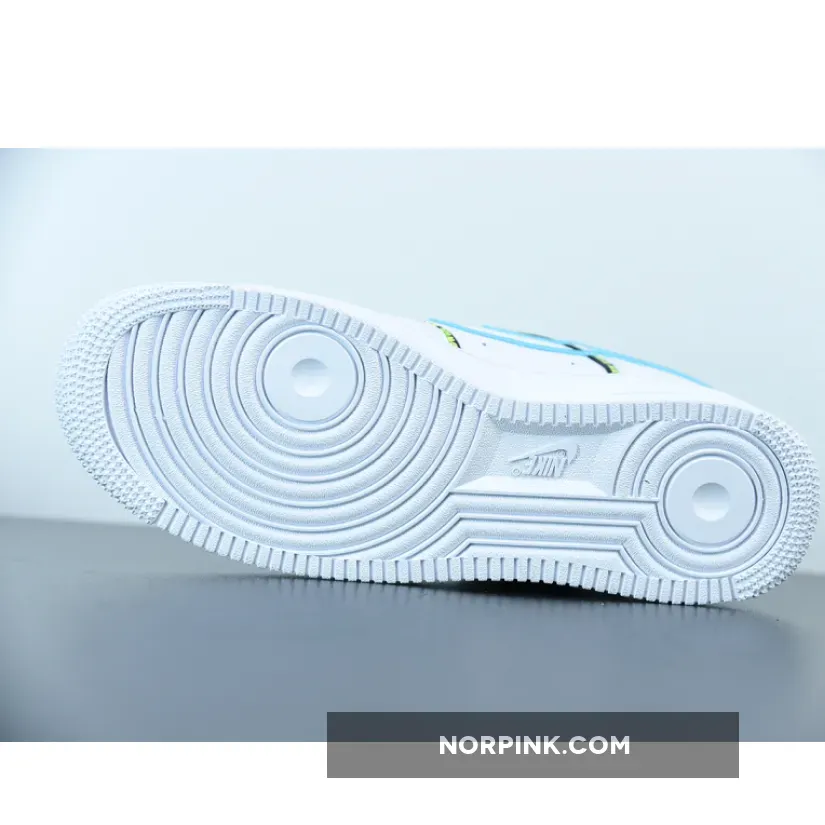 Nike Air Force 1 Low ‘Worldwide’ White Blue Fury Volt Nike Air Force 1 Low ‘Worldwide’ White Blue Fury Volt