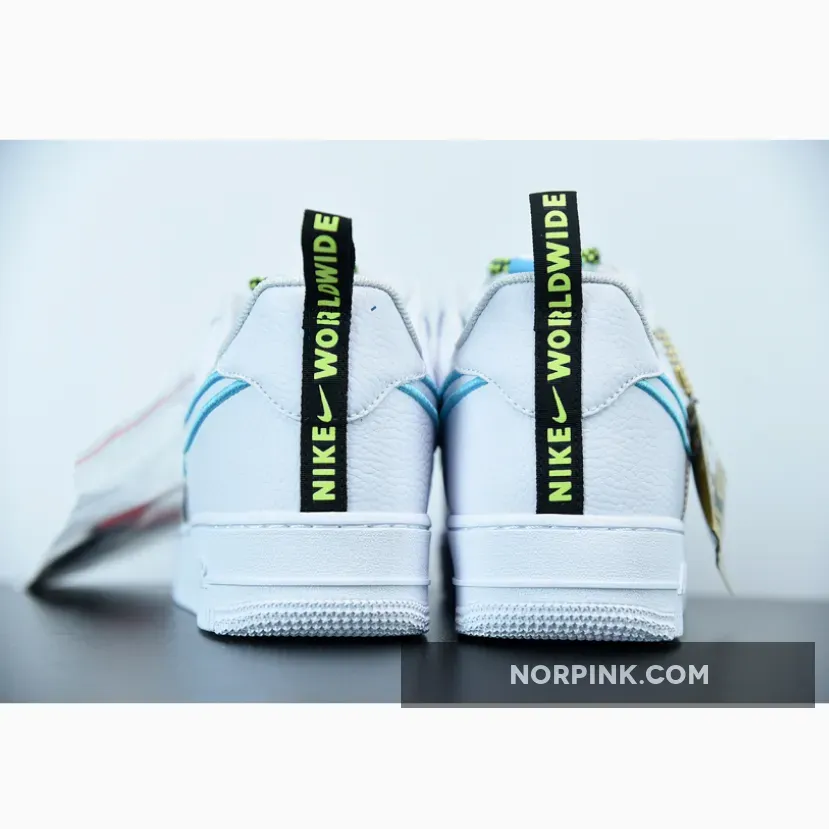 Nike Air Force 1 Low ‘Worldwide’ White Blue Fury Volt Nike Air Force 1 Low ‘Worldwide’ White Blue Fury Volt