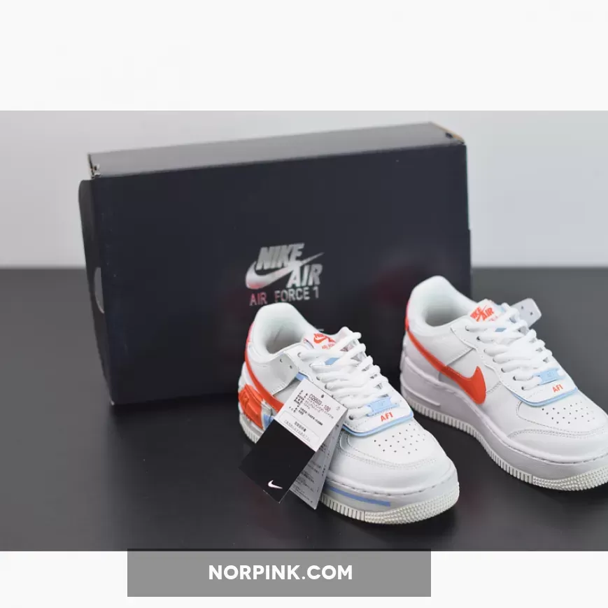 Nike Air Force 1 Shadow Summit White Team Orange