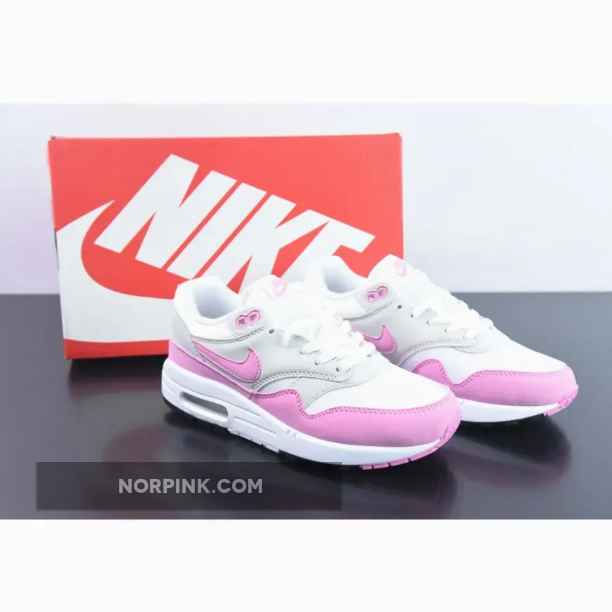 Nike Air Max 1 Neutral Grey/Fuchsia Dream-White-Black