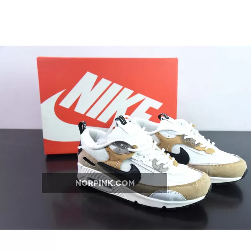 Nike Air Max 90 Futura White Tan Black For Womens