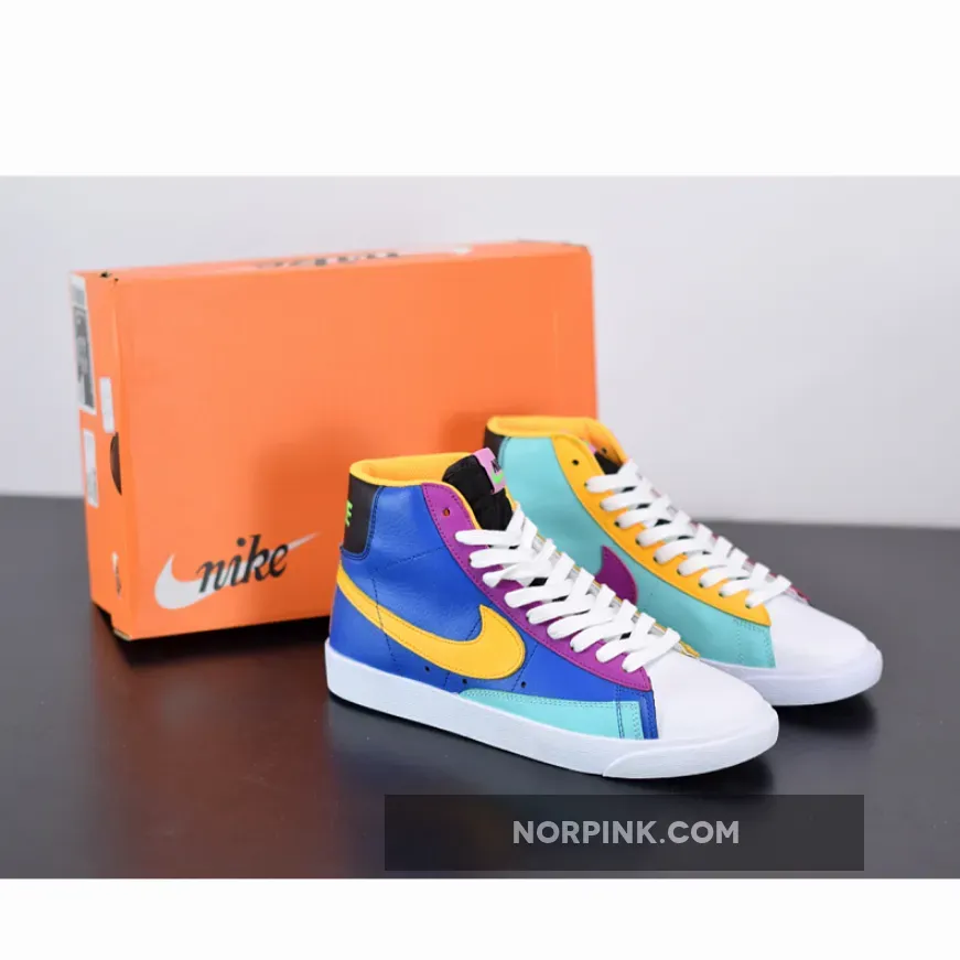 Nike Blazer Mid GS Multi Battle Blue For Womens