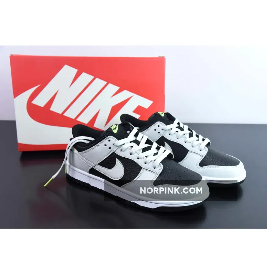 Nike Dunk Low ‘Reverse Panda Neon’ Black White Volt