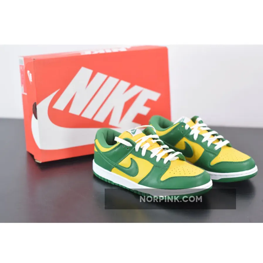 Nike Dunk Low SP "Brazil" Varsity Maize/Pine Green-White
