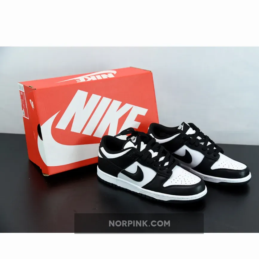 Nike Dunk Low 'White Black' Black-