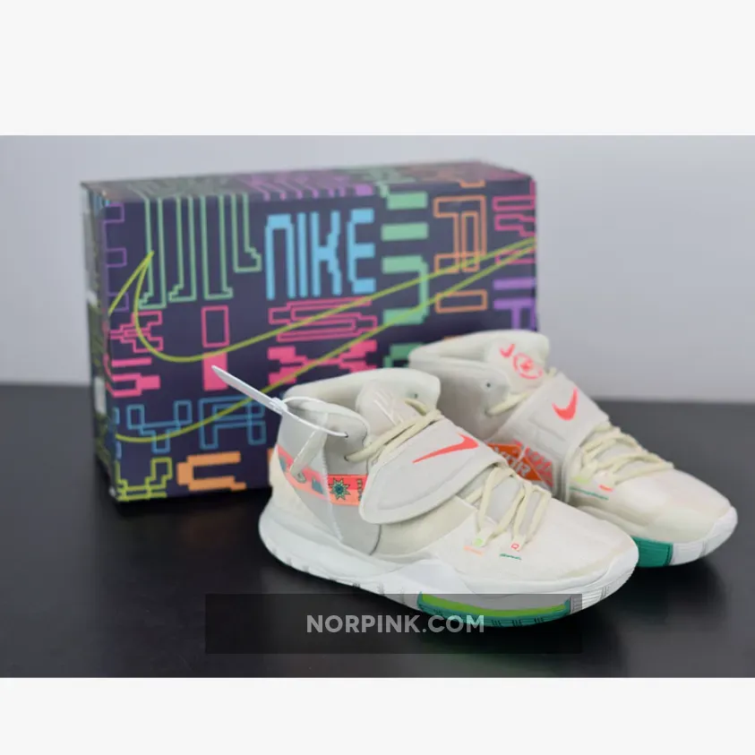 Nike Kyrie 6 "N7" Light Cream/Sail-Electric Green-Flash Crimson