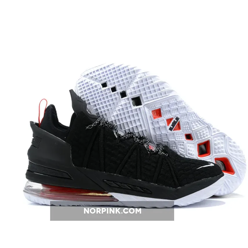 Nike LeBron 18 Black/University Red-White