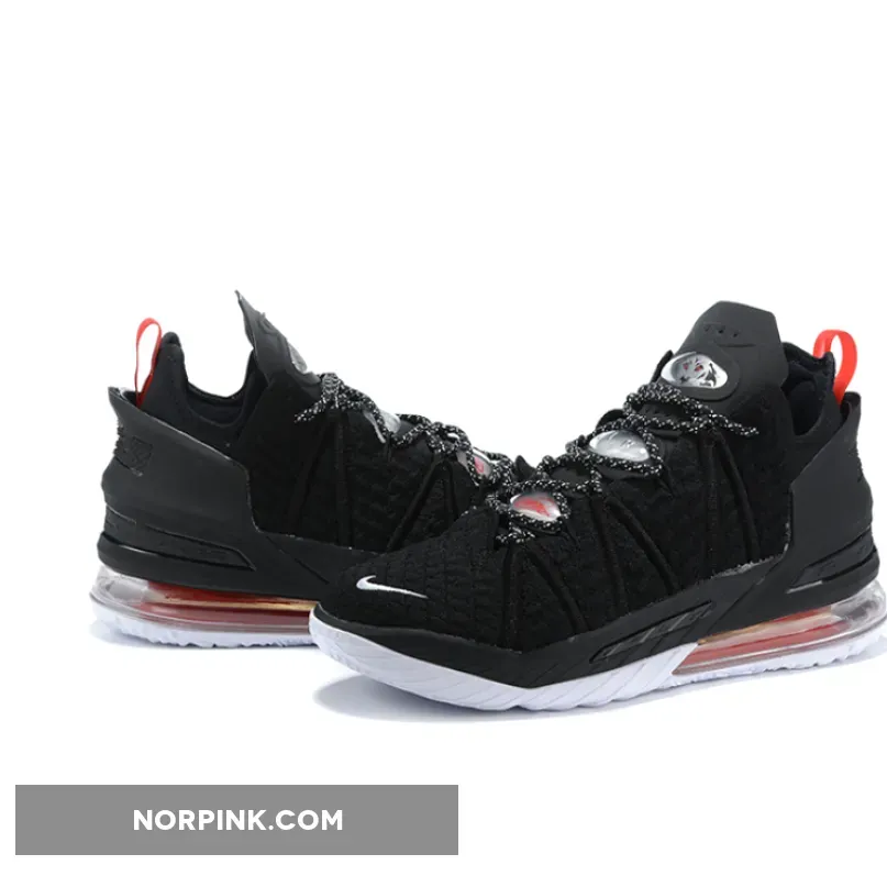 Nike LeBron 18 Black/University Red-White Nike LeBron 18 Black/University Red-White