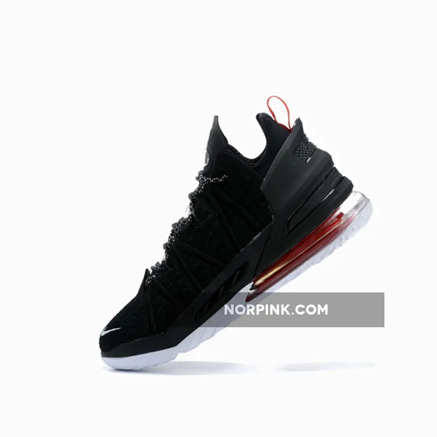 Nike LeBron 18 Black/University Red-White Nike LeBron 18 Black/University Red-White