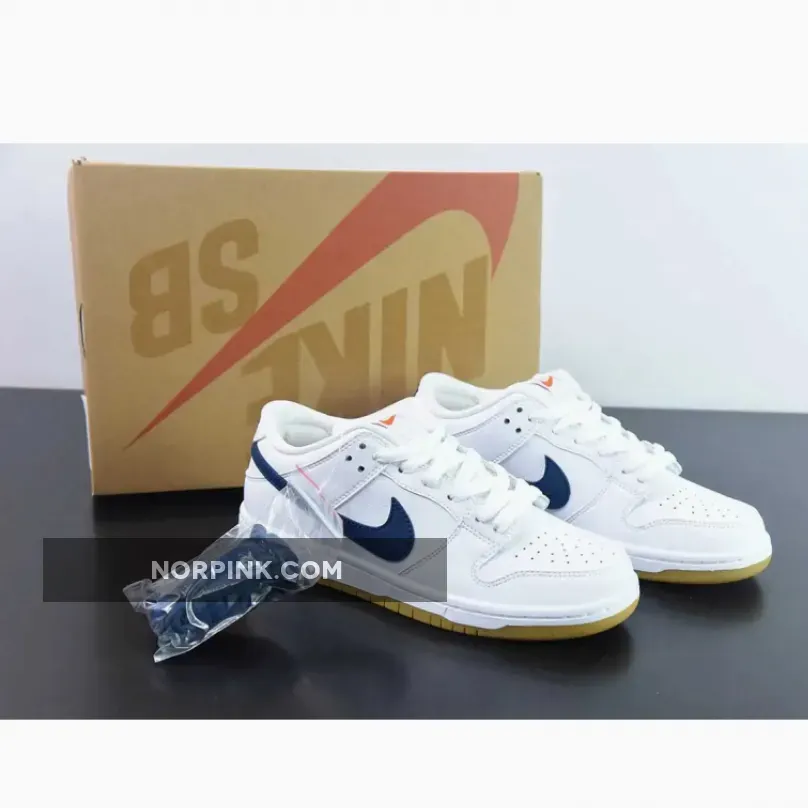 Nike SB Dunk Low Orange Label White Navy