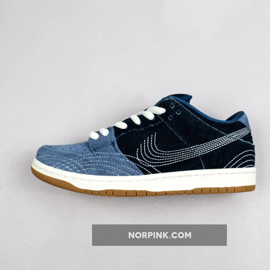 Nike SB Dunk Low PRM "Sashiko" Mystic Navy/Gum Light Brown-Sail Nike SB Dunk Low PRM "Sashiko" Mystic Navy/Gum Light Brown-Sail