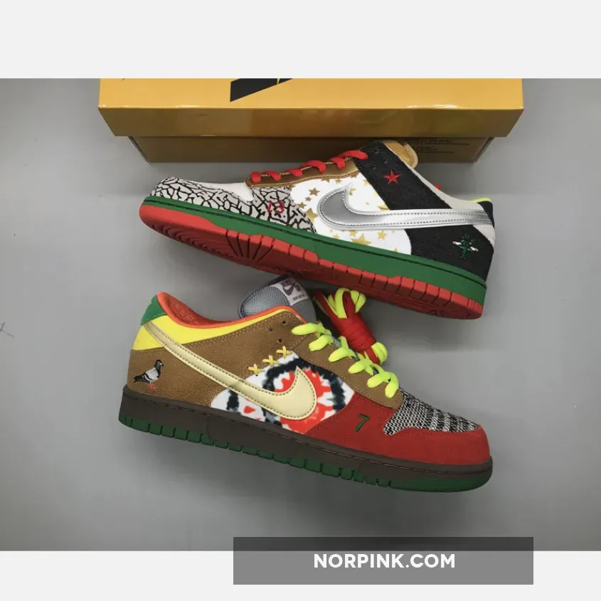 Nike SB Dunk Low ‘What the Dunk’ White/College Blue-Chrome-Deep Red