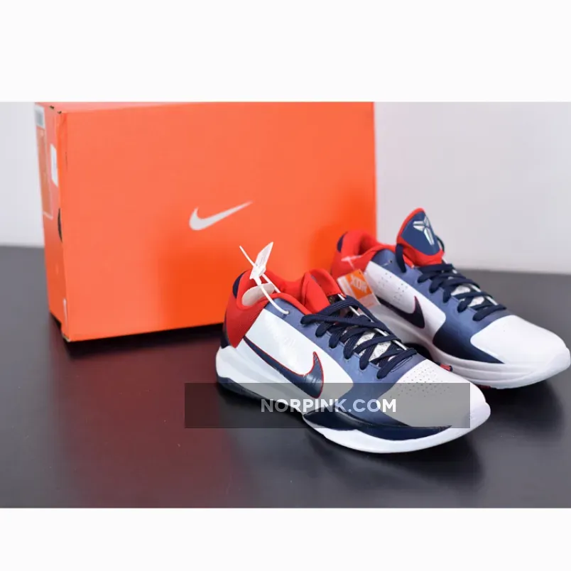 Nike Zoom Kobe 5 "USA" White/Obsidian-Sport Red