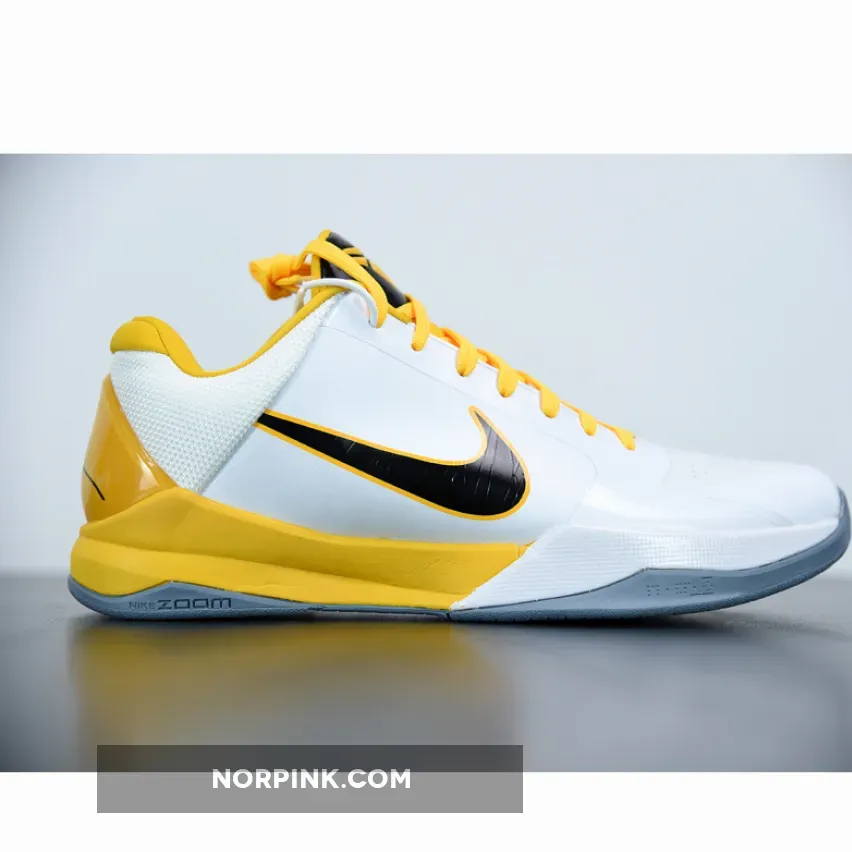 Nike Zoom Kobe 5 White/Black-Del Sol-Metallic Silver Nike Zoom Kobe 5 White/Black-Del Sol-Metallic Silver