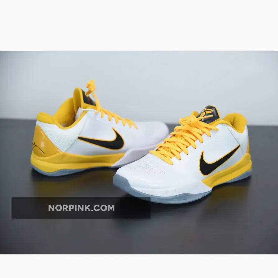 Nike Zoom Kobe 5 White/Black-Del Sol-Metallic Silver Nike Zoom Kobe 5 White/Black-Del Sol-Metallic Silver