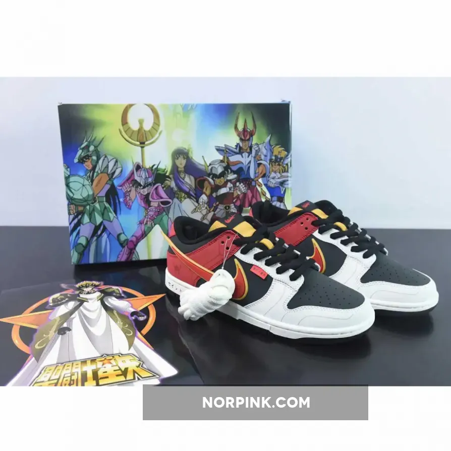 Saint Seiya x Nike Dunk Low Custom Red Black White