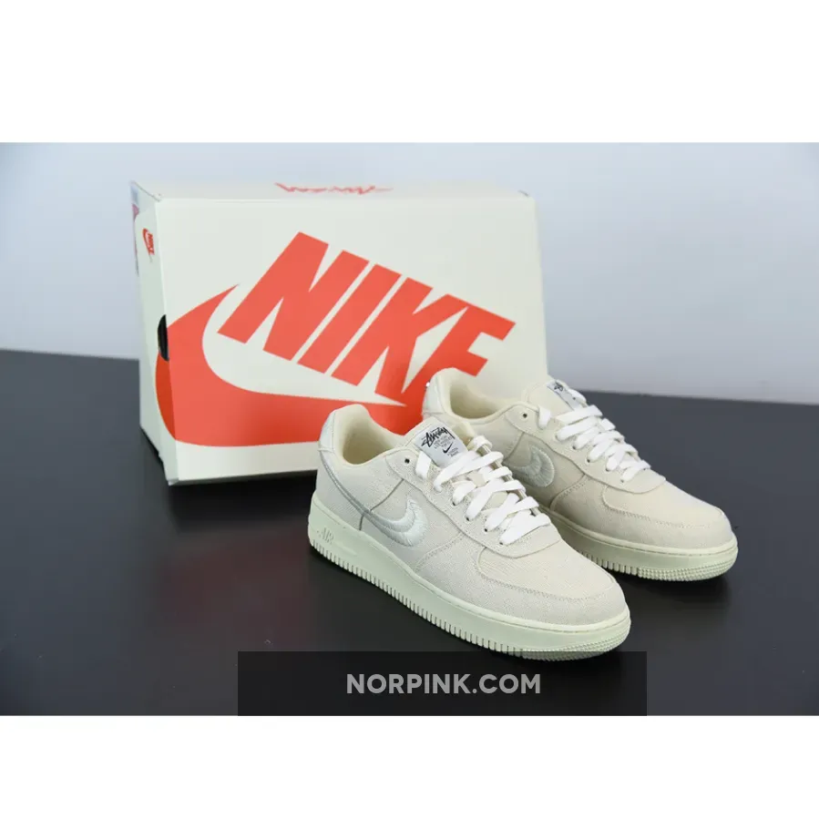 Stussy x Nike Air Force 1 Fossil Stone