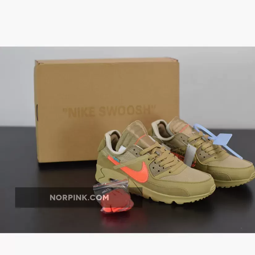 The 10: Nike Air Max 90 'Off-white / Desert Ore' PARACHUTE BEIGE/BRIGHT MANGO
