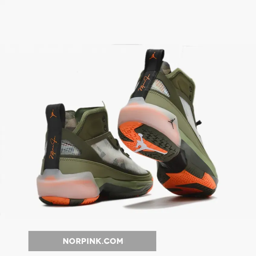 UNDEFEATED X Air Jordan 37 Olive Orange UNDEFEATED X Air Jordan 37 Olive Orange