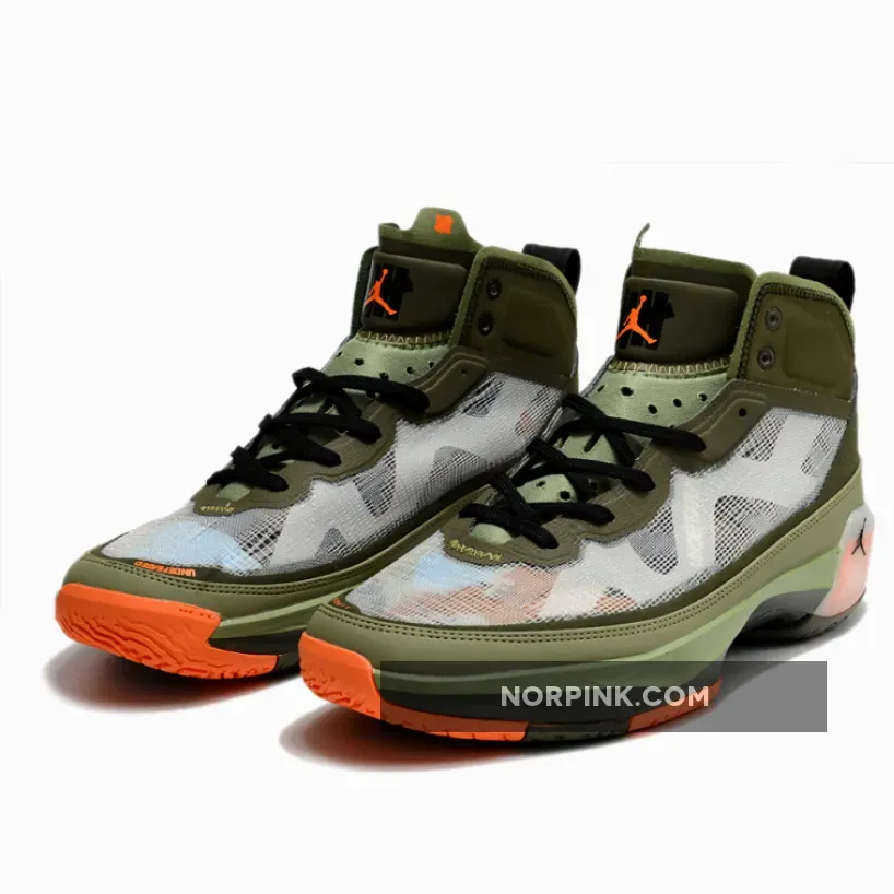 UNDEFEATED X Air Jordan 37 Olive Orange UNDEFEATED X Air Jordan 37 Olive Orange