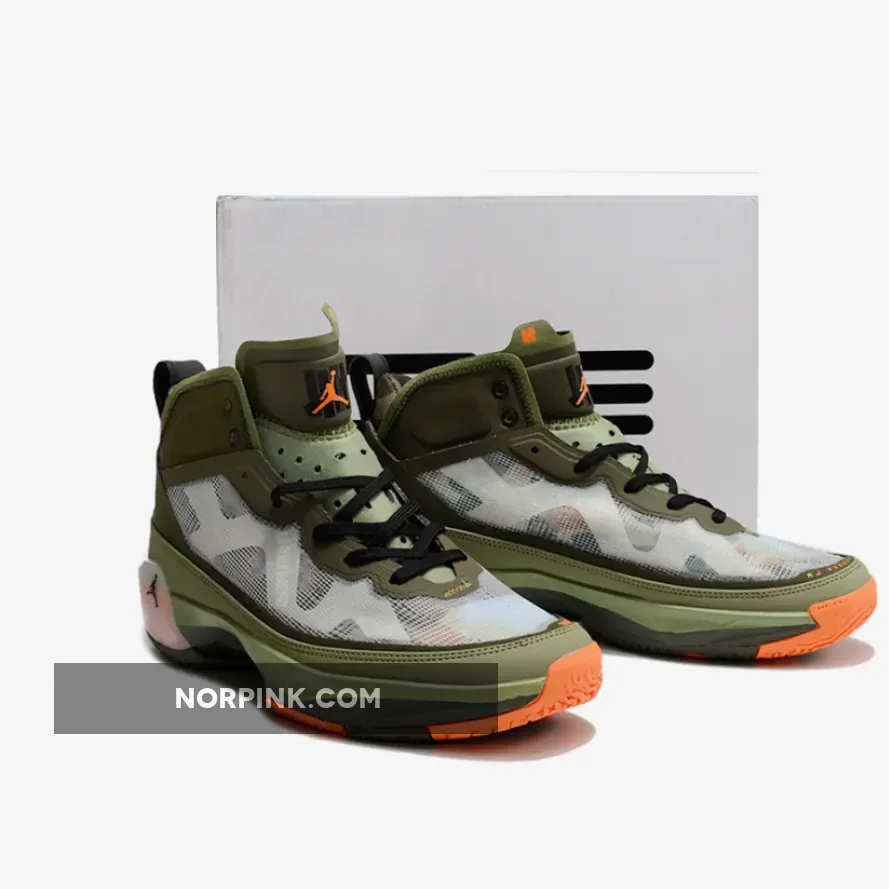 UNDEFEATED X Air Jordan 37 Olive Orange UNDEFEATED X Air Jordan 37 Olive Orange