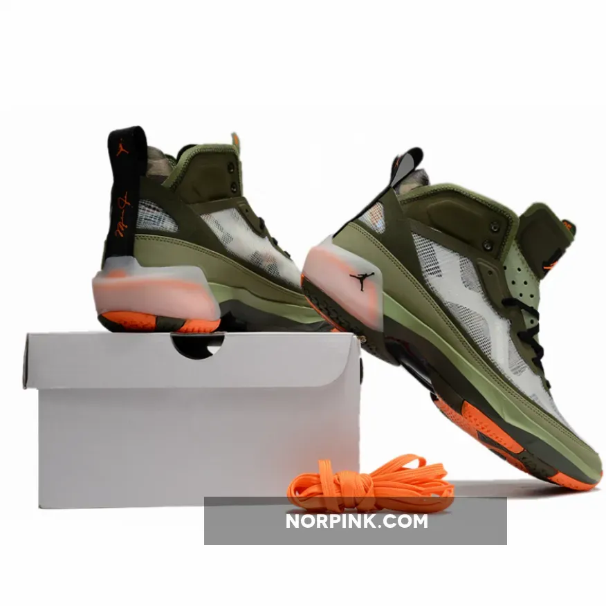 UNDEFEATED X Air Jordan 37 Olive Orange UNDEFEATED X Air Jordan 37 Olive Orange