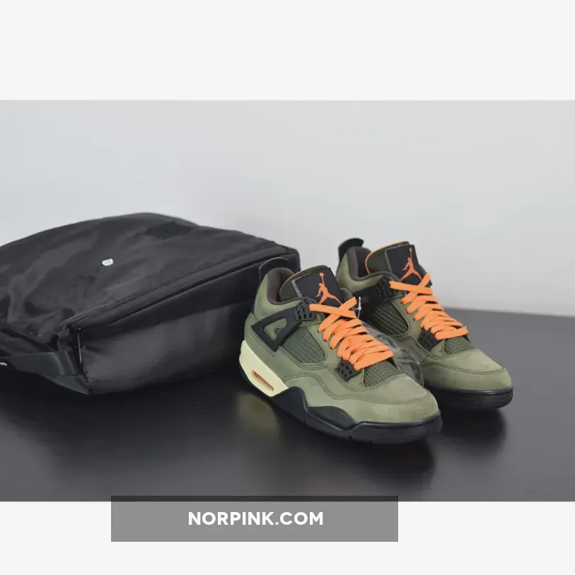 Undefeated x Air Jordan 4 Olive Black Orange