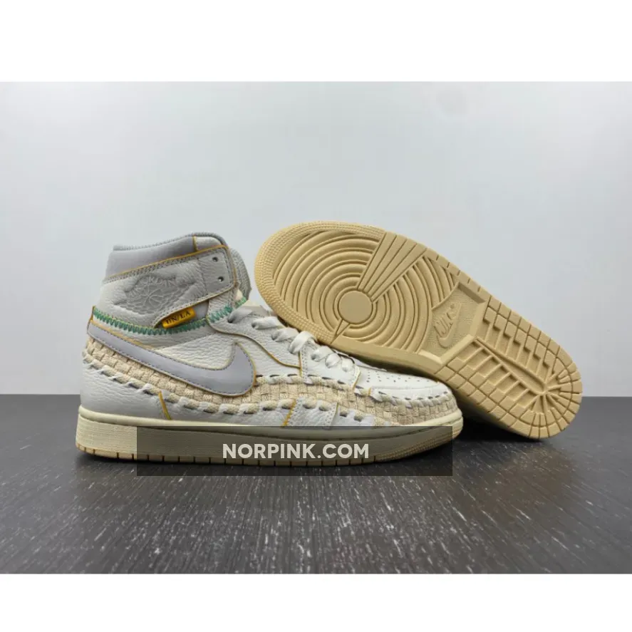 Union x Air Jordan 1 High OG "Woven" Sail/Wolf Grey-Muslin-Pale Vanilla