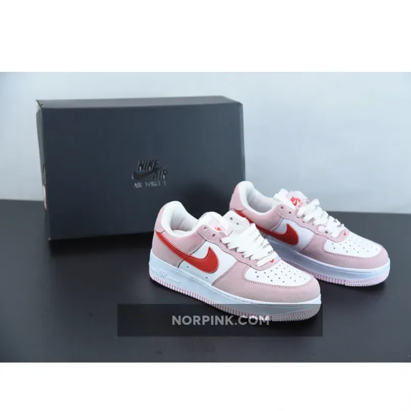 Valentine’s Day 2021 x Nike Air Force 1 "Love Letter" Tulip Pink/White/University Red