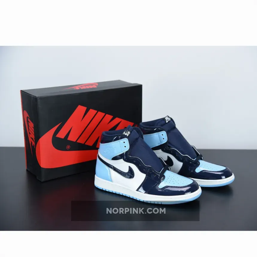 Wmns Air Jordan 1 High Og Unc Patent Leather OBSIDIAN/BLUE CHILL-WHITE AJ1